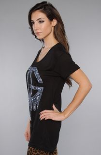 Obey The Sequin OG Drip Tee in Black Concrete