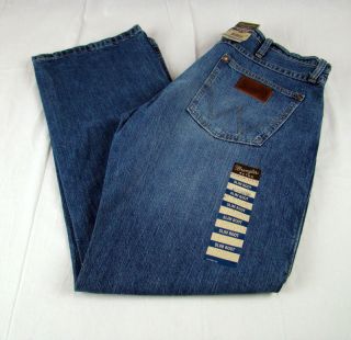Mens Western Wrangler Retro Slim Boot Cut Premium Patch Jeans NWT 34 x
