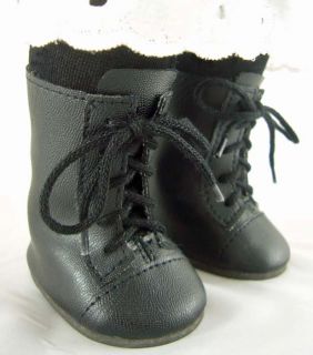 Doll Clothes Fits American Girl Addy Black 1800s Era Style Boots Flat