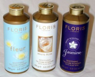 Floris London Fragrant Talcum Powder Talc New SEALED Three Classic