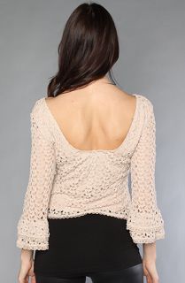 Free People The Gypsy Lace Crop Top Concrete