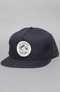 HUF The Get Screwed Snapback Cap in Navy