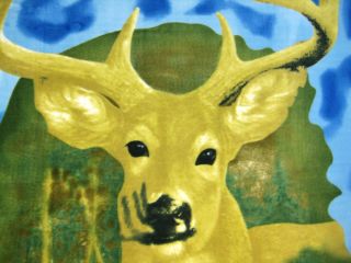 10 Pointer Deer Fleece Throw Blanket 60` x 50` Buck