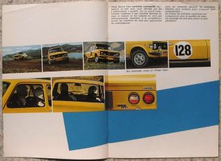 fiat 128 rally 1300 original sales brochure from circa 1973 in french