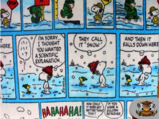 Fleece Printed Snoopy Comics Fabric Sold by The Yard