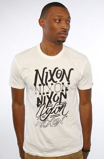 Nixon The Switzer Tee in White Black Concrete