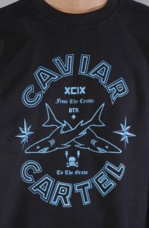 Caviar Cartel The Crest Crewneck Sweatshirt in Black