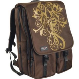 Handbags Laurex 17 Laptop Backpack Gold Wave Brown 