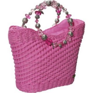 Handbags Cappelli Woven Toyo Bag With Beaded Han Hot Pink (Htpnk