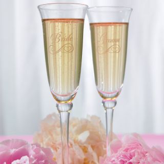 Wedding Personalized Champagne Toasting Flutes Glasses