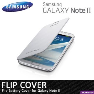 Genuine Samsung Flip Cover Battery Case Galaxy Note 2 II White EFC