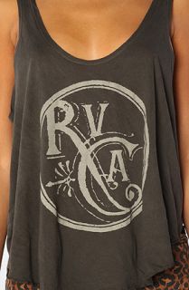 RVCA The Fruit Fashion Tank in Black Concrete