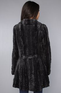 Free People The Fit N Flare Fur Coat Concrete