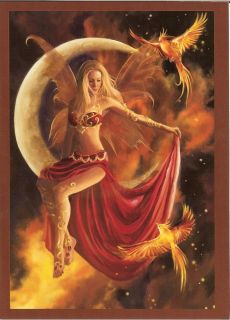 Nene Thomas Greeting Card Fire Moon Fairy Print Faery