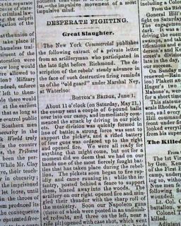 Dewrys Bluff VA 1862 Pittsburgh PA Civil War Newspaper