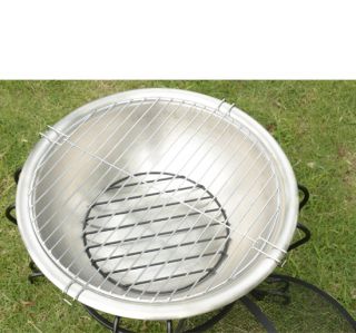  Mini Fire Pit Stainless Steel Stove BBQ Grill Fireplace Round