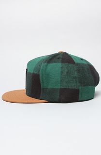 HUF The Classic H Buffalo Check Snapback Cap in Green