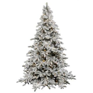 65 Flocked Utica Fir Artificial Christmas Tree Pre Lit