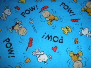 Snoopy Charlie Brown gang baseball Peanuts 2000 cotton fabric