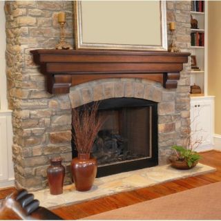 Pearl Mantels Auburn Arched 60 Wood Fireplace Mantel Shelf Cherry 495