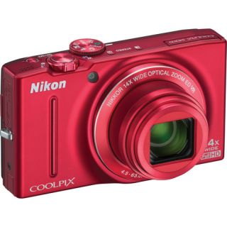 Nikon Coolpix S8200 Digital Camera Red Refurbished 18208262892