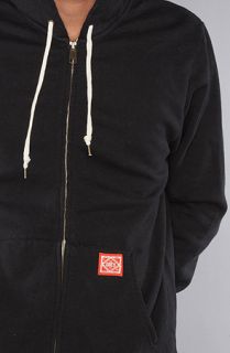 Obey The Trademark Zip Up Hoody in Black