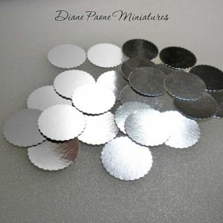  foil paper cake bakery boards doilies for your dollhouse miniature