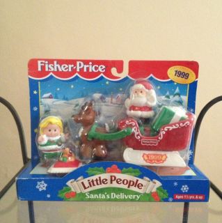 Fisher Price Little People 1999 Christmas Santas Delivery Pre School