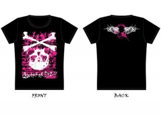 Quaff Japanese Rock Band Pink Fallin Skull Concert T Shirt Jrock