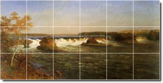 falls of st anthony by albert bierstadt 18x36 inch ceramic tile mural