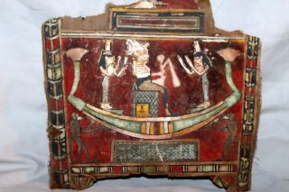 QUALITY ANCIENT EGYPTIAN MUMMY CARTONAGE OSIRIS ISIS 30th Dyn