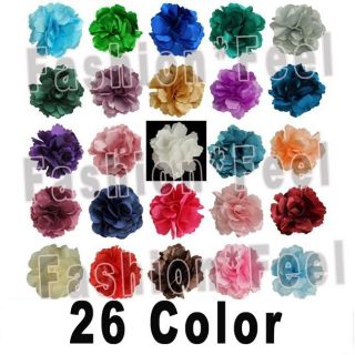 26 Color★ Rose Silk Flower Hair Clips Brooch Hair Pins Clip Lot