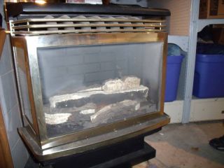 Hunter 35 000 BTU Gas Log Fireplace 3 Sided Chimney