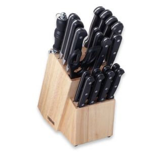  cutlery block set this farberware 22 piece classic forged cutlery set