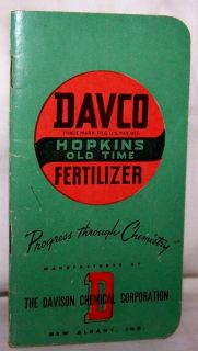 1951 Davco Fertilizer Farm Davison Chem New Albany Book