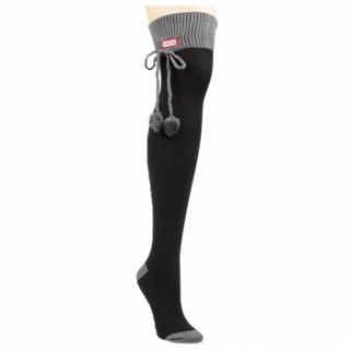 Accessories Hunter Boot Womens Pom Pom OTK Socks Black/Grey