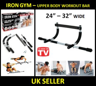 Door Iron Exercise Wall Bar Chin Gym Pull UPS Sit Up Total Workout