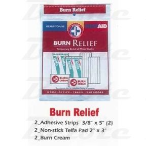 First Aid Kit Burn Relief Pouch Telfa Pads Burn Cream