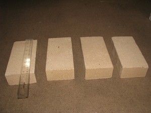 TWO XL FIRE BRICK buff sharpens lapidary blade fire or pit