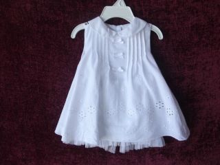 First Impressions 2pc Dress in Bright White 3 6 Months NWT G82057
