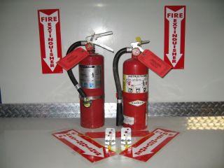5lb abc fire extinguisher with wall bracket and new certification tag
