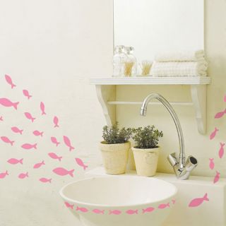 Pink Fish ★ Wall Bath Decor Vinyl Art Decal Stickers