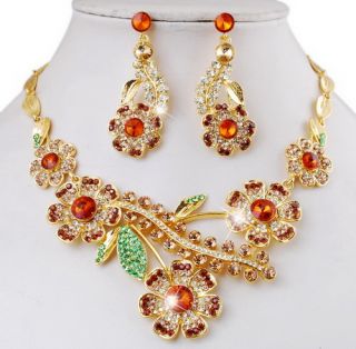  Party Necklace Earring Set Alloy Fashion Rhinestone Pearl