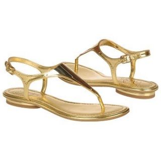Womens   Gold   Sandals   Flats 