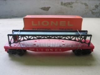 Lionel 6800 Flat Car with Black Trestle Bridge Post War Vintage Train