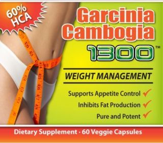  GARCINIA CAMBOGIA EXTRACT 1000mg POTASSIUM CALCIUM 60% HCA WEIGHT LOSS