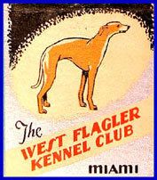 1950s The West Flagler Kennel Club Matchcover Miami FL
