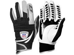New Reebok NFL Shred Padded Football Gloves Black White