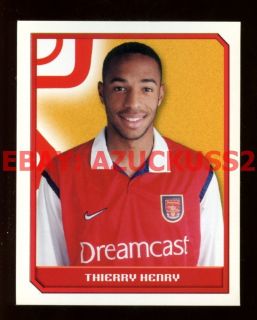  Henry Arsenal 23 Merlin FA Premier League 2000 Football Sticker
