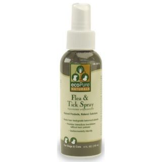 ecoPure Natural Flea & Tick Spray Treat Pet Natural Way   4 oz.